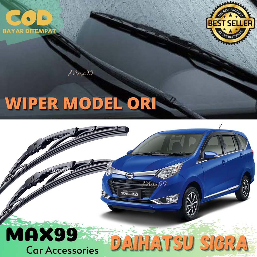 SIGRA CAR WIPER สแตนเลสเหล็ก 2 ชิ้น รุ่น WIPER ดั้งเดิม - MAX99