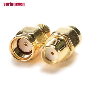 [springeven] อะแดปเตอร์แจ็คเชื่อมต่อ RP SMA Male Plug to SMA Female RF Coax