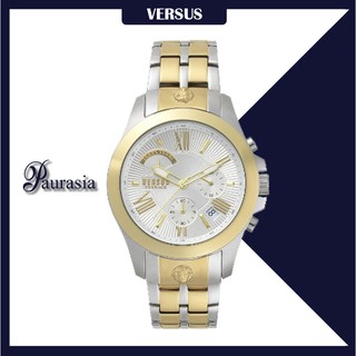 [ของแท้] Versus by Versace นาฬิกาข้อมือ ผู้ชาย รุ่น VERSUS VSPBH1418 CHRONO LION D/SILVER DAIL 2TONE SS paurasia