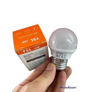 Fsl #หลอดไฟ bulb led 2W #หลอดปิงปอง ขั้วเกลียว27 เเสงเดย์ไลท์  (Daylight) เเสงขาวเเละวอร์มไวท์