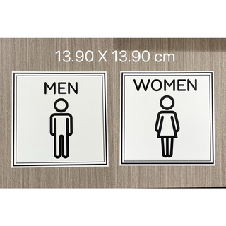 สติ๊กเกอร์ติดหน้าห้องน้ำ | ชาย-หญิง | TOILET I MEN-WOMEN I สติ๊กเกอร์ติดผนัง | สติ๊กเกอร์ป้ายข้อความ