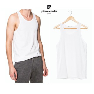 Pierre Cardin เสื้อกล้ามผ้า Cotton PV-501 1ตัว สีขาว