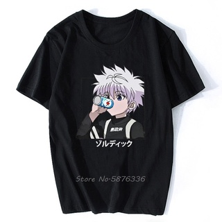 เสื้อยืดโอเวอร์ไซส์Killua Hunter X Hunter Hxh เสื้อยืดลําลองสําหรับผู้ชายแขนสั้นพิมพ์ลาย Young 80SS-3XL