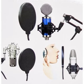 แผ่นกรองเสียง กันลม Pop filter mask shield protection กรองเสียง ใช้กับไมโครโฟน ขาตั้งไมค์