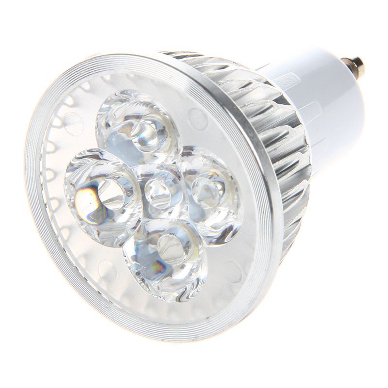 1x Gu10 Warm White/ White 4 Led 6W Energy Saving Spot Light Lamp Bulb ...