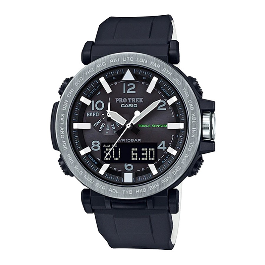 Casio Protrek นาฬิกาข้อมือผู้ชาย สายเรซิน รุ่น PRG-650,PRG-650-1 - สีดำ