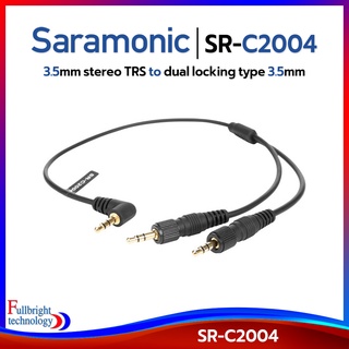 Saramonic SR-C2004 3.5mm stereo TRS to 3.5mm male TRS สายอะแดปเตอร์ขนาด 3.5 มม. TRS เป็น สเตอริโอ TRS เป็นล็อคคู่ 3.5 มม.