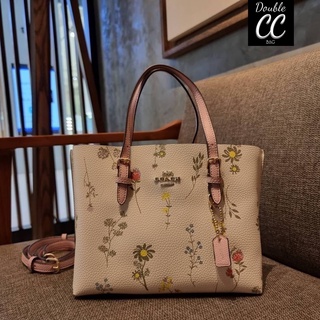 (แท้ 💯%‼ Factory ไม่ใช่งานออก Shop) CO ACH C4084 MOLLIE TOTE 25 WITH SPACED WILDFLOWER PRINT