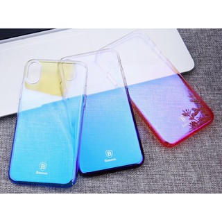 เคส โฟน X โฟน10 ชนิดแข็งสวมใส่ง่าย Gradient Color เคสไล่สีสวยมาก คุณภาพเกินราคา พร้อมส่ง Baseus ของแท้