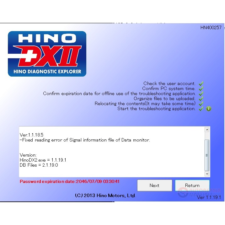 โปรแกรม HINO Diagnostic eXplorer DX2 ปี 2019 ภาษาไทย!!