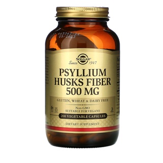 Solgar, Psyllium Husks Fiber 500 mg 200 Vegetable