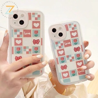 Zymello เคส OPPO A57 2022 4G Reno 7Z 5G Reno6 Z 5G A15 A16 A31 A5 2020 F11Pro Realme C21Y C25Y 9i A16K A76 A96 F7 เคสโทรศัพท์ลายการ์ตูนลายสก๊อต