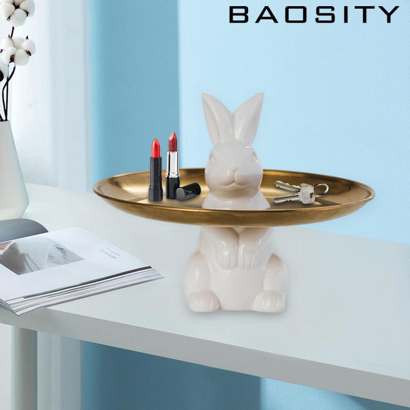 BAOSITY Rabbit Tray Cute W Base Modern Durable Bunny for Fruit Food ...