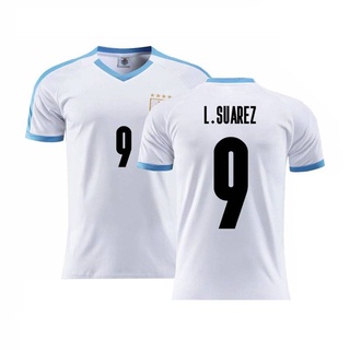 เสื้อยืดลายทีมชาติฟุตบอล Suarez Cavani Uruguay ทรงหลวมไซส์ S-4Xl