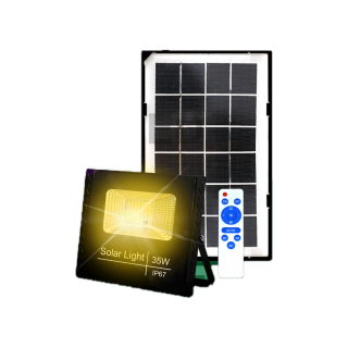 โปรโมชั่น : JD รุ่นใหม่ 35W แสงสีเหลือง ไฟถนนโซล่าเซลล์ solar cell ไฟโซล่าและแผงโซล่า Solar Light LED ไฟโซล่าเซล มีรับประกัน