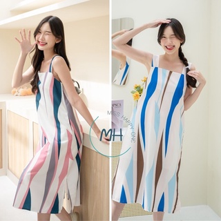 Minimal dress เดรสยาว ผ้าพิมพ์ลายกราฟฟิก (โค้ด MISSHAPR1 ลด 45.ขั้นต่ำ 300) (โค้ด MISSHAPR2 ลด 65.ขั้นต่ำ 500.)