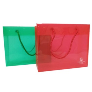 FLAMINGO Shopping Bag SP-402H กระเป๋าช้อปปิ้ง ถุงใส่ของ พลาสติกหนาใส กระเป๋ามีหูหิ้ว