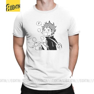 เสื้อยืดแขนสั้นพิมพ์ลาย haikyuu hinata รับประทานอาหารสําหรับผู้ชาย