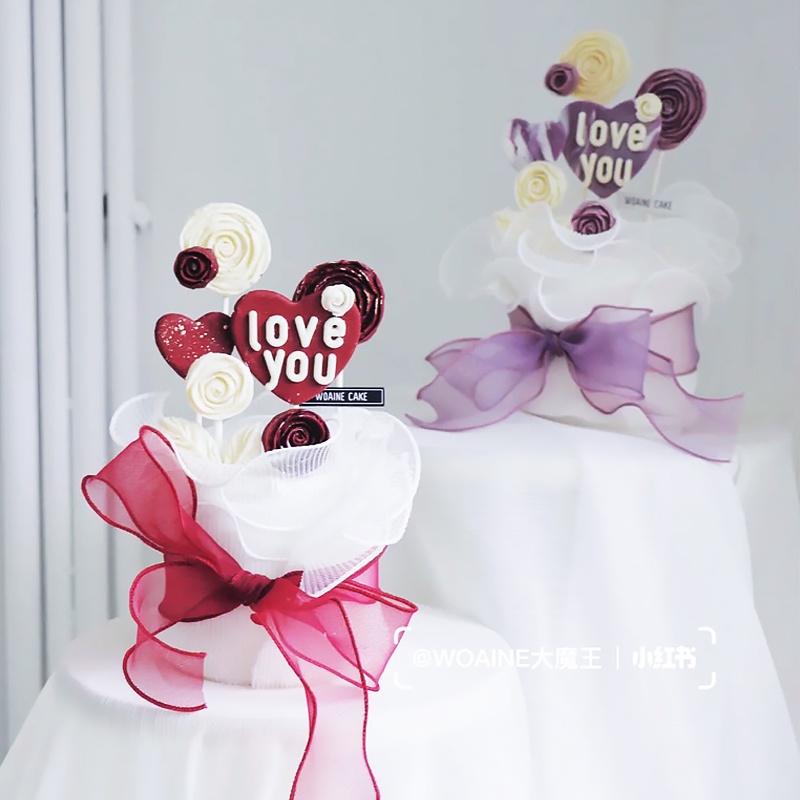 ช่อดอกไม้ริบบิ้นเส้นด้ายหยัก สามชั้น ขนาด 6 นิ้ว 8 นิ้ว สําหรับตกแต่งเค้ก - รูปที่ 4