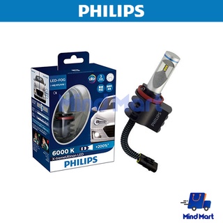 หลอดไฟรถมอเตอร์ไซค์ LED PHILIPS FOG H8, H11, H6 6200K X-TREME X2 (1 แพ็ก มี 2 หลอด)