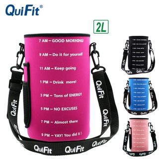 Quifit กระเป๋าใส่ขวดน้ํา ดําน้ํา 2 ลิตร พร้อมสายคล้องไหล่