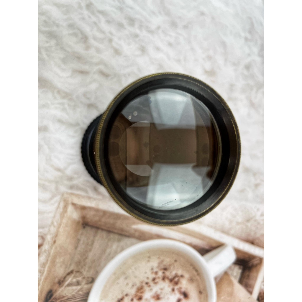 PROJECTION CAMERA BRASS LENS OBJECTIVE LENGTH:84mm.F2 MODIFIED M42 MOUNT