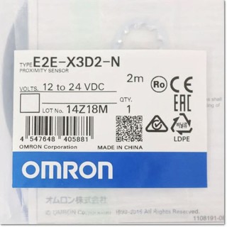 E2E-X3D2-N-Z พร็อกซิมิตี้เซ็นเซอร์จับโลหะ 2สาย DC M12 ชนิด NC ระยะจับ 3มิล