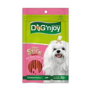 🔥ยอดนิยม!! ด็อกเอ็นจอย สติ๊ก รสไก่ 70 กรัม DOGnjoy Dog Food Stick Chicken 70 g