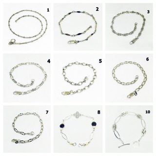 สร้อยมือ/เท้า/sterling silver 925ชุบโรเดียมขายขาดทุนกันไปเลย😣😣😣