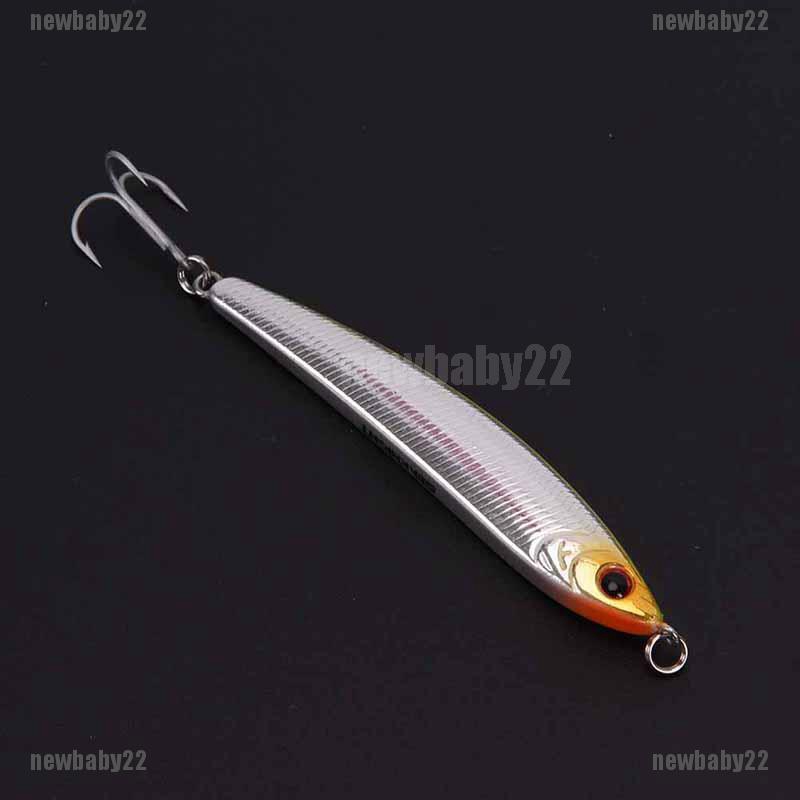 1pc fishing lure 13.5g 80mm sinking pencil lure metal hard bait hook 4#  I