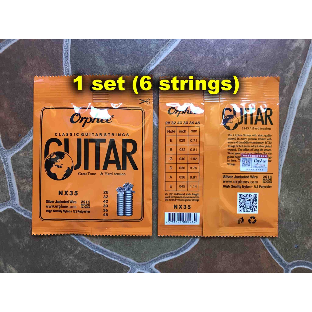 Original Orphee Nx35 Nx36 สายกีต้าร์คลาสสิกไนลอน