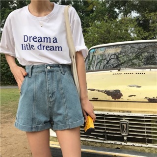 🍑 Daniel shorts jeans กางเกงยีนส์ขาสั้น เอวสูง เนื้อผ้ายีนส์ 🌈