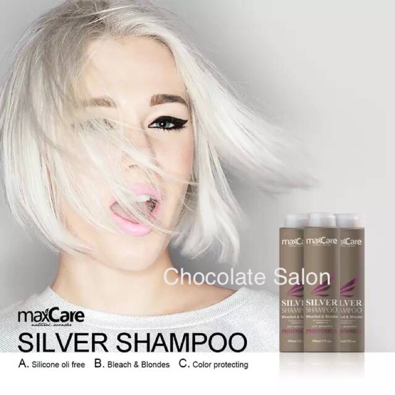 MAXCARE SILVER SHAMPOO ยี่ห้อ MaxCare แชมพูม่วงสูตรเข้มข้น ขนาด 500 มล