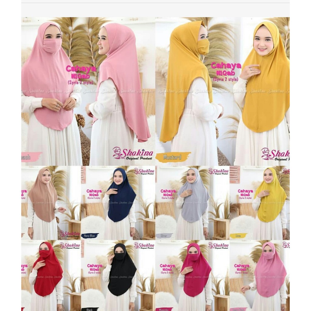 CAHAYA Syari Hijab 2 Style Bergo Light Niqab / Hijab Niqab / Hijab Mask