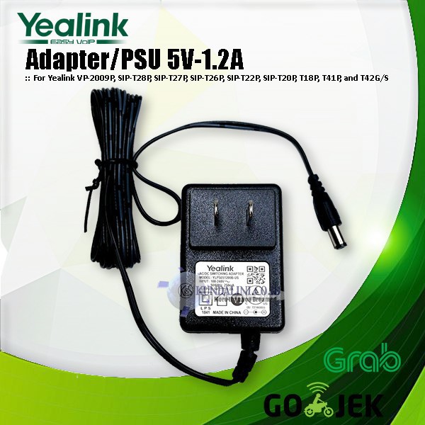 Yealink IP Phone Power Supply / Adaptor - 5V 1.2A