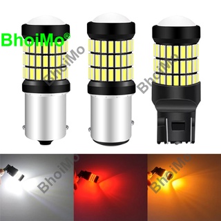 Bhoimo หลอดไฟตัดหมอก 60Smd 1156 Led Ba15S P21W Bau15S Py21W 1157 Bay15D T20 7440 7443 W21W 4014 Drl สีขาวสีเหลืองสําหรับรถยนต์รถจักรยานยนต์ Dc12V