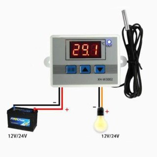 อุปกรณ์สวิทซ์ควบคุมอุณหภูมิ 220V 12V 24V Digital LED Temperature Controller 10A