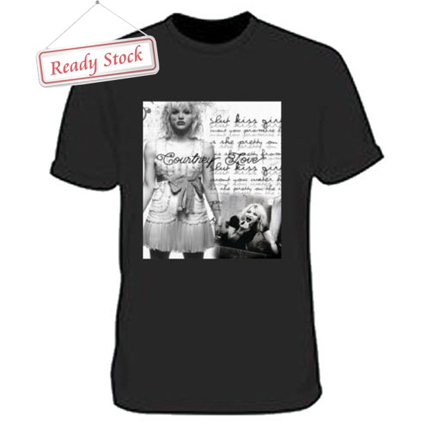 เสื้อยืด Courtney Love เสื้อยืดลําลอง Unisex ผ้าฝ้ายใหม่ พร้อมส่ง