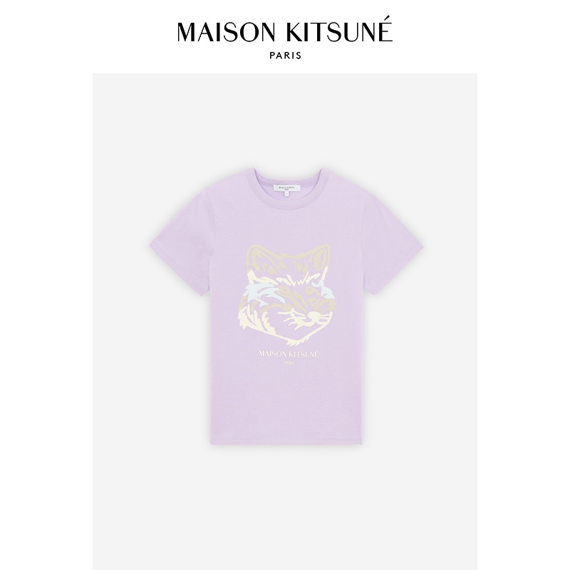 Maison Kitsune Spring Summer New Product Big Fox Head Print Ladies Round Neck Casual Short-Sleeved T-Shirt #2