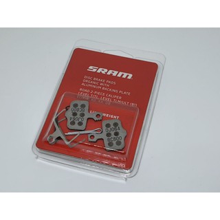 Sram Oganic/w aluminium Disc Break pad for Road 2-Piece caliber, Level T/TL, Level TLM/UTL(B1), Elixir, X0, XC, DB