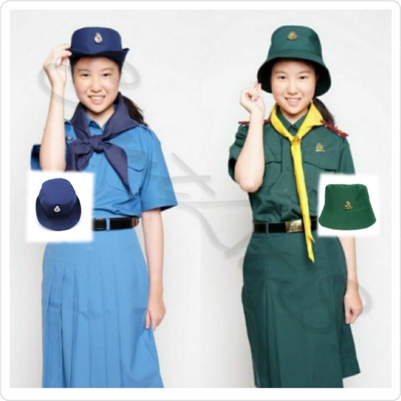 หมวกยุวกาชาด / หมวกเนตรนารี [+เข็มกลัดหมวก]