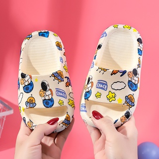 Cartoon printing children's home soft bottom girls bathroom PVC boys slippers