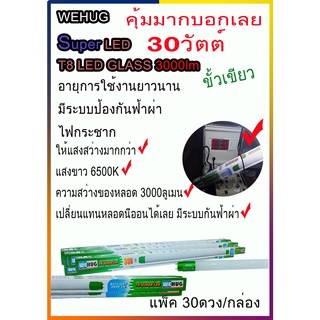 หลอดไฟ นีออน LED T9 30W ให้แสงสว่างมากกว่า แสงขาว 6500K ความสว่างของหลอด 3000ลูเมน  มีระบบกันฟ้าผ่า