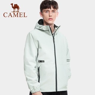 Camel เสื้อแจ็กเก็ตชั้นเดียว เสื้อกีฬา ผู้ชายและผู้หญิง กันลม กันน้ํา ปีนเขา กลางแจ้ง