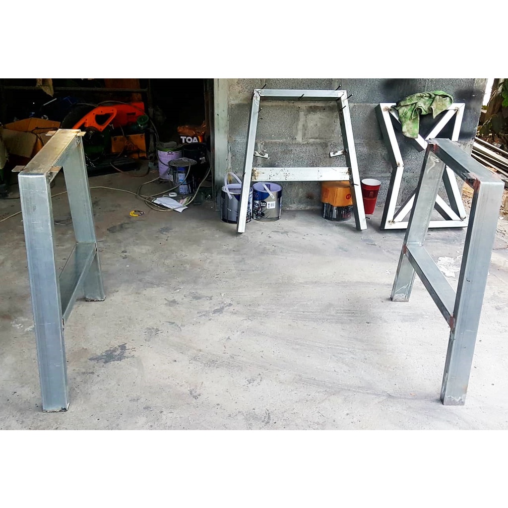 Pradoo'Siam ขาโต๊ะเหล็กสำเร็จรูป  ทรง A Model W50xH70 เหล็ก3x1.5นิ้ว สีดำด้าน (1คู่) 2ขา ทำจากเหล็กกัลวาไนท์อย่างดี - รูปที่ 5