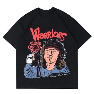 เสื้อยืดสีขาวเสื้อยืด พิมพ์ลาย The WARRIORS VINTAGE | เสื้อยืด พิมพ์ลาย FILM GAME THE WARRIOR | นักรบ Raptee สีดํา สีขาว