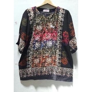 เสื้ออินโดนีเซียแท้ ผ้าบาติกคอกลมแขนสั้นไซส์ใหญ่พิเศษรอบอก46"-50"จัมโบ้(ญ/ช)ใส่ได้ใส่เย็นสบายสุดคุ้ม
