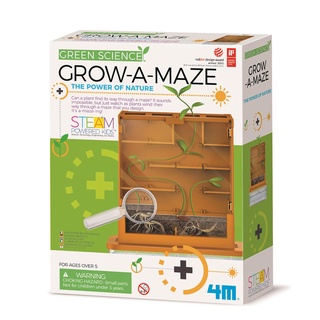 [ใช้ 2 โค้ดลดเพิ่ม] 4M  Stem Green Science Grow A Maze ชุดปลูกพืช ผ่านเขาวงกต มาพร้อม กล่องโปร่งใส กระติกน้ำ และแว่นขยายขนาดเล็ก เพื่อสังเกตการเจริญเติบโต