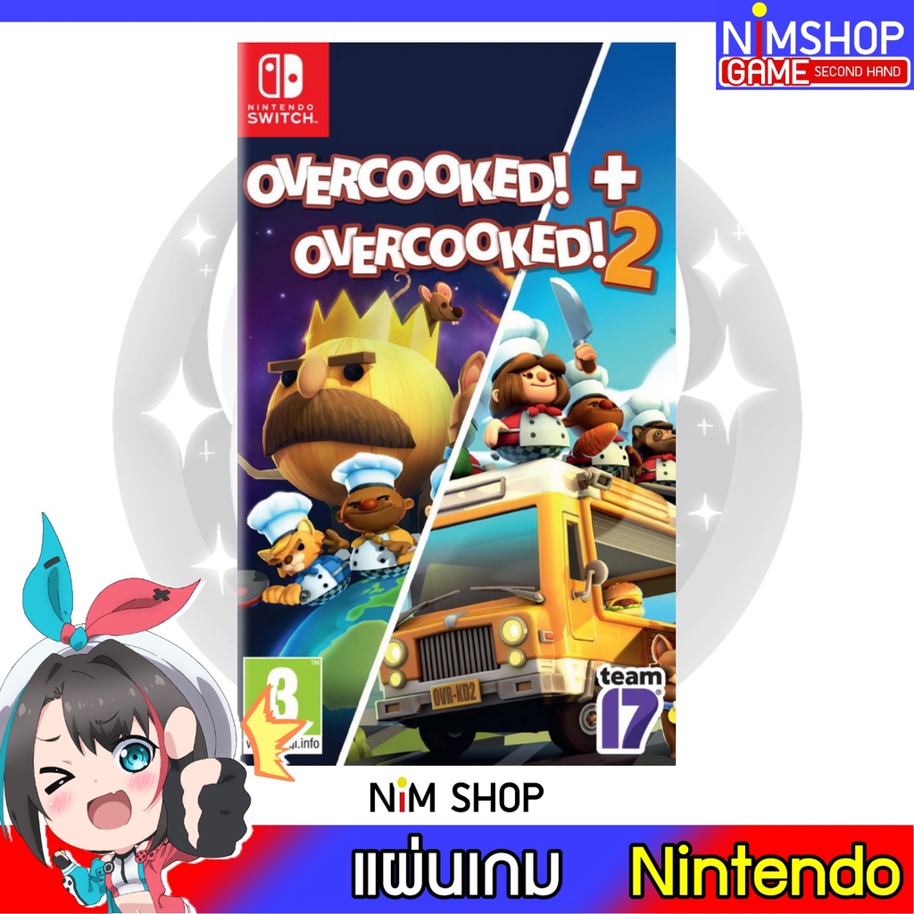 (มือ2) Nintendo Switch : Overcooked! Special Edition + Overcooked! 2 แผ่นเกม มือสอง สภาพดี