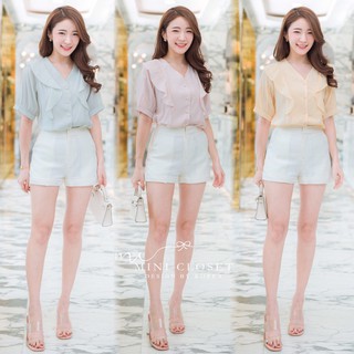 เสื้อสีหวานพาสเทล ดีไซน์มีระบายข้าง🌷Classy Pastel Top🌷